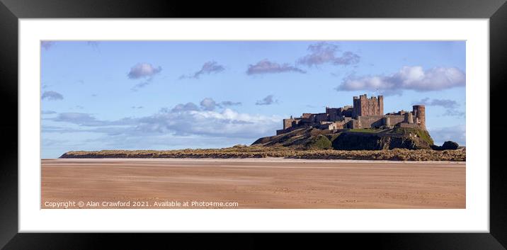 Bamburgh Castle, Northumberland Framed Mounted Print by Alan Crawford