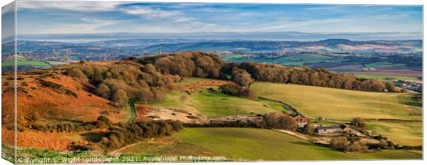 St Catherines Hill Panorama Canvas Print by Wight Landscapes