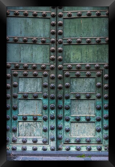 Door to Cusco Cathedral, Peru Framed Print by Phil Crean