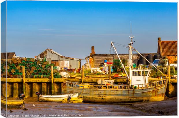 Working harbour. Canvas Print by Bill Allsopp