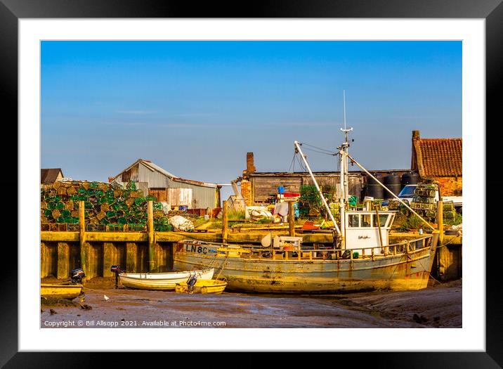 Working harbour. Framed Mounted Print by Bill Allsopp