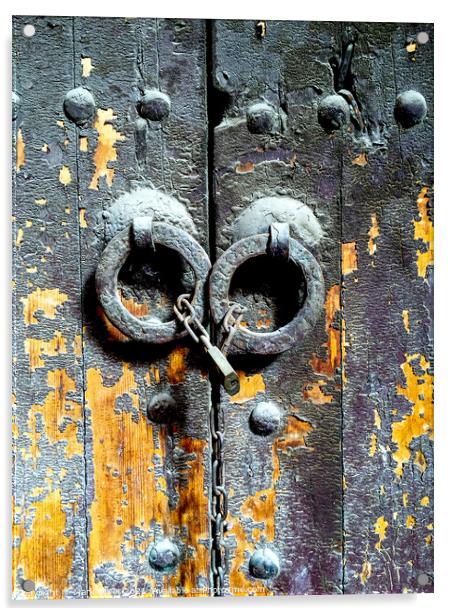 Old Moroccan Door Acrylic by Mark Oliver