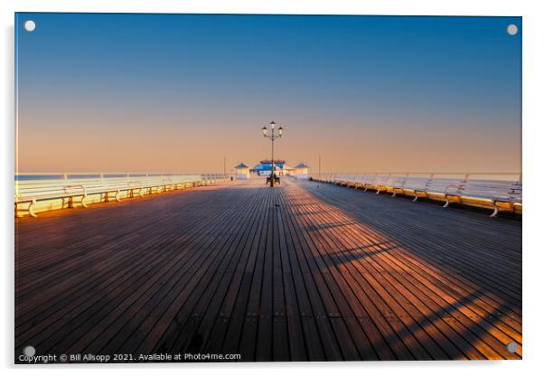The pier at dawn. Acrylic by Bill Allsopp