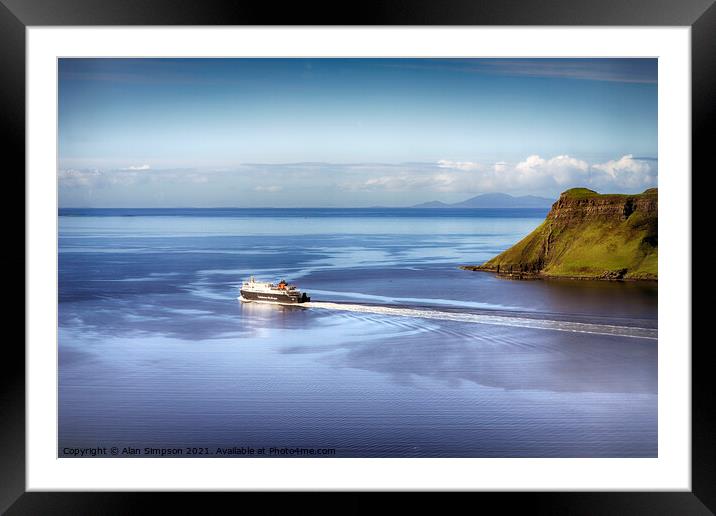 Uig Ferry Framed Mounted Print by Alan Simpson