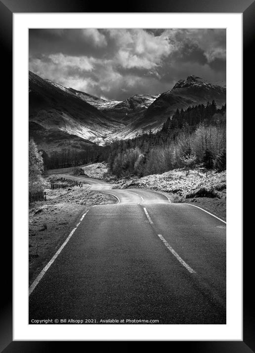 Mountain road #3 Framed Mounted Print by Bill Allsopp
