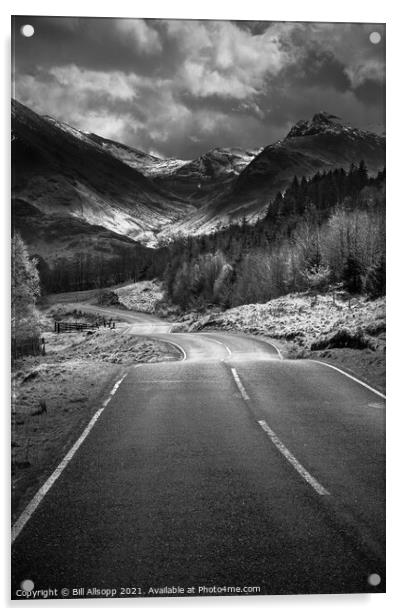 Mountain road #3 Acrylic by Bill Allsopp