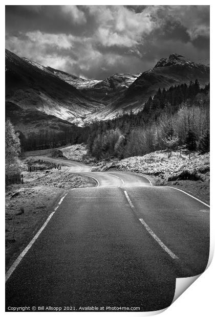 Mountain road #3 Print by Bill Allsopp