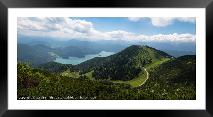 Bavarian Hiking Trail Near Walchensee  Framed Mounted Print by Sarah Smith