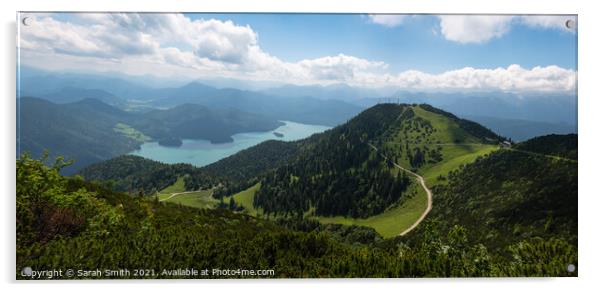 Bavarian Hiking Trail Near Walchensee  Acrylic by Sarah Smith