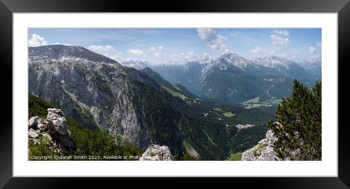 View from the Eagle's Nest in Berchtesgaden  Framed Mounted Print by Sarah Smith