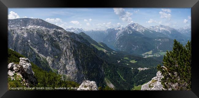 View from the Eagle's Nest in Berchtesgaden  Framed Print by Sarah Smith