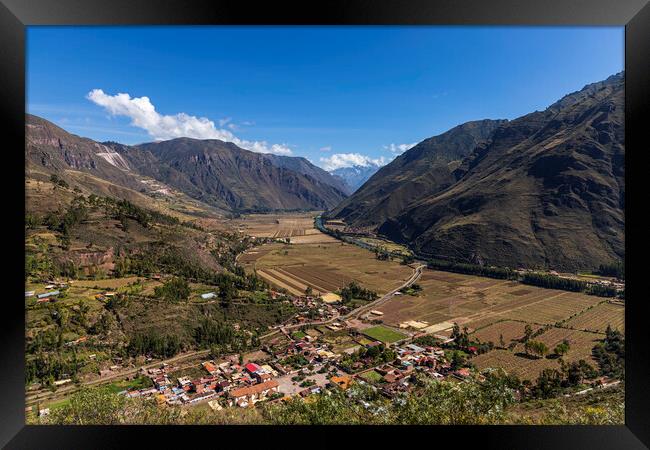 Sacred Valley, Urubamba in the Andes, Peru Framed Print by Phil Crean