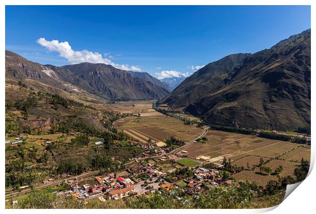 Sacred Valley, Urubamba in the Andes, Peru Print by Phil Crean