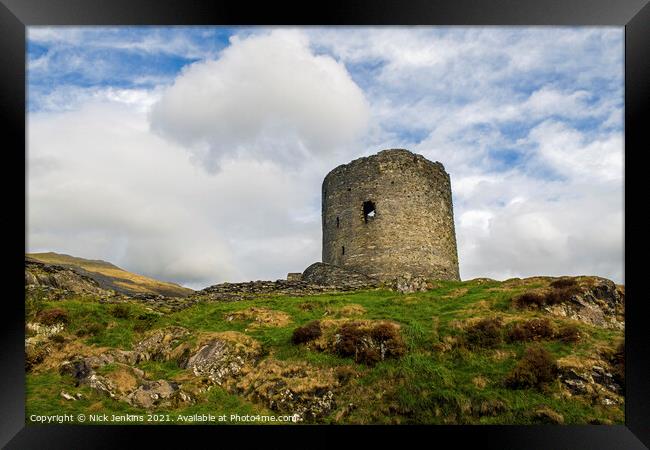 Dolbadarn Castle Tower Llanberis Gwynedd Framed Print by Nick Jenkins