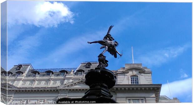 Statue of Eros. Piccadilly Circus Canvas Print by Kevin Plunkett
