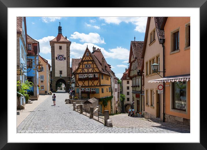 Rothenburg Ob Der Tauber Framed Mounted Print by Sarah Smith