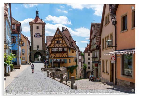 Rothenburg Ob Der Tauber Acrylic by Sarah Smith