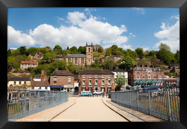 Ironbridge town Framed Print by Allan Bell