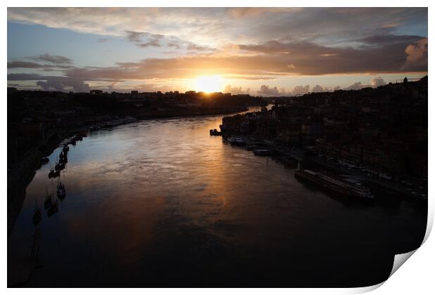 Douro River at Sunset in Portugal Print by Artur Bogacki