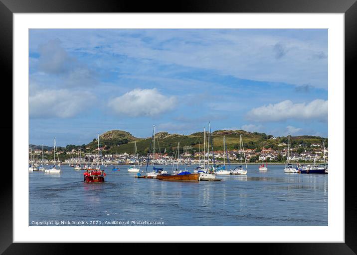 The River Conwy Estuary at Conwy, North Wales Framed Mounted Print by Nick Jenkins