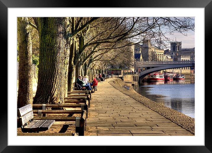 By The Riverside Framed Mounted Print by Trevor Kersley RIP