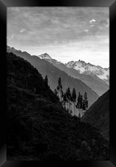 Inca trail in the Andes, Peru Framed Print by Phil Crean