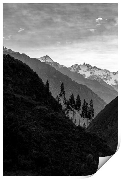 Inca trail in the Andes, Peru Print by Phil Crean