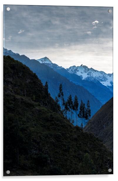 Andes mountains, Peru Acrylic by Phil Crean