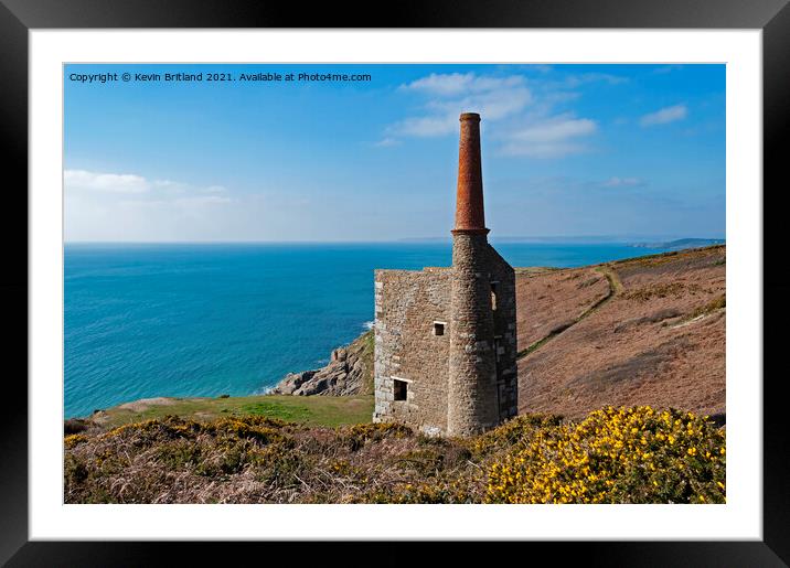 old tin mine cornwall Framed Mounted Print by Kevin Britland