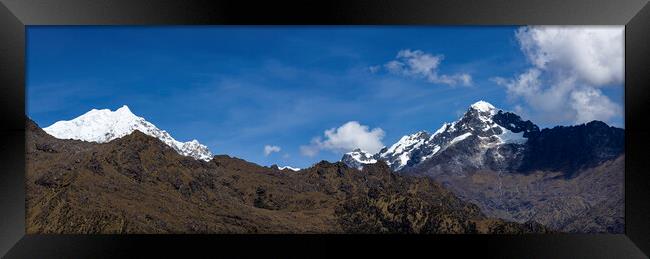 Majestic Andes Peaks Peru, Panorama Framed Print by Phil Crean