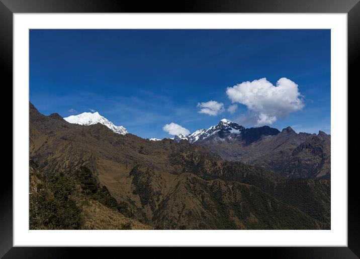 Lone cloud over the Andes, Peru Framed Mounted Print by Phil Crean