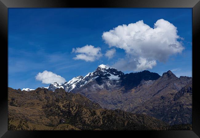 Andes mountains, Peru Framed Print by Phil Crean