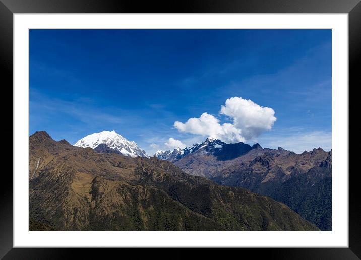 Andes mountain range, Peru Framed Mounted Print by Phil Crean