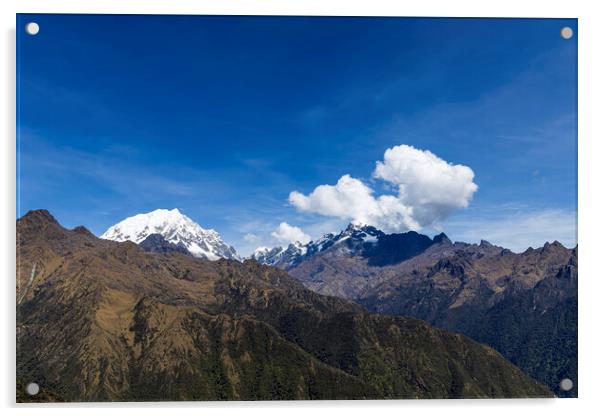 Andes mountain range, Peru Acrylic by Phil Crean