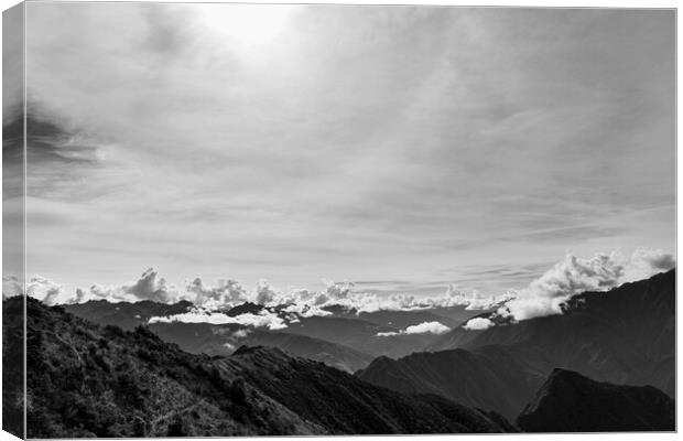 Andes in black and white, Peru Canvas Print by Phil Crean