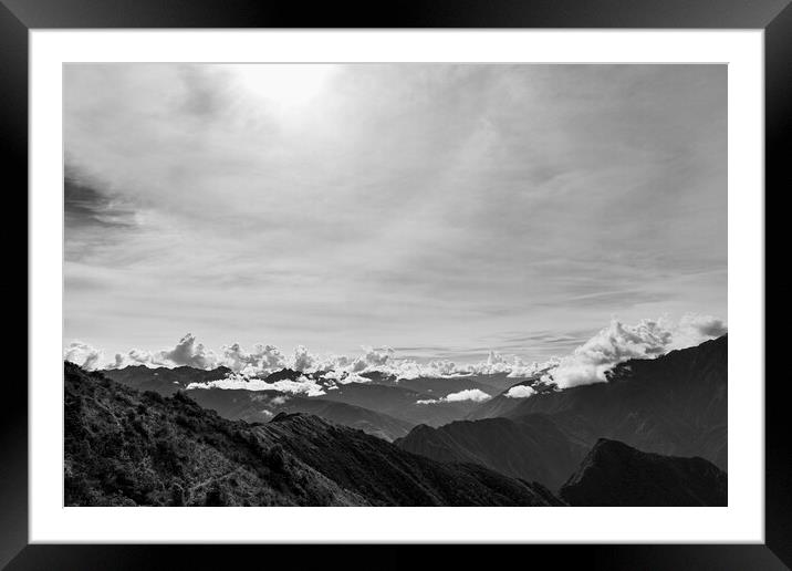 Andes in black and white, Peru Framed Mounted Print by Phil Crean