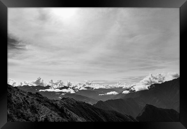 Andes in black and white, Peru Framed Print by Phil Crean