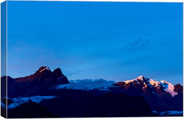 Sunset over the Andes, Peru Canvas Print by Phil Crean