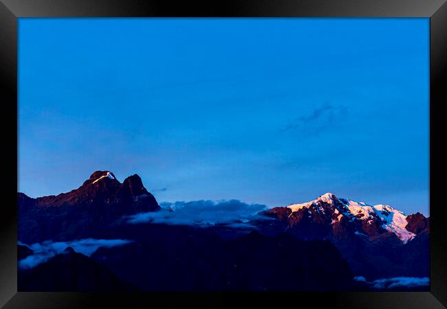 Sunset over the Andes, Peru Framed Print by Phil Crean