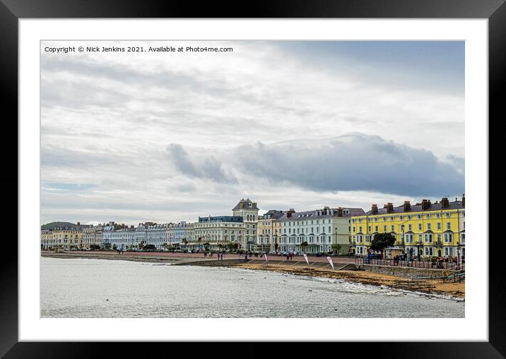 The Llandudno Seafront in Conwy North Wales Framed Mounted Print by Nick Jenkins