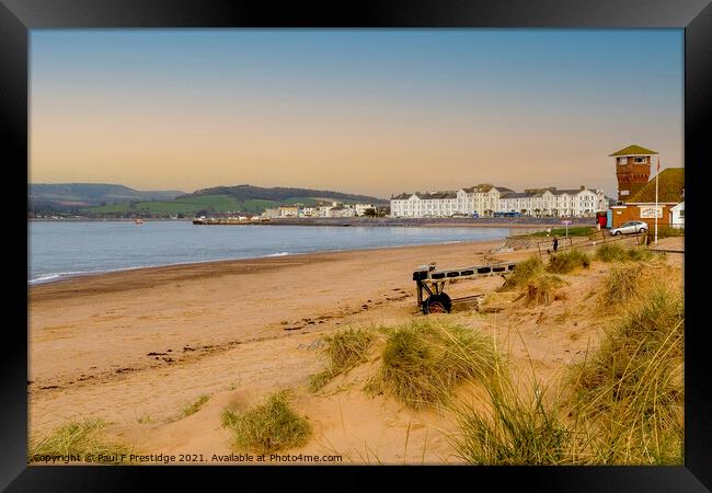 Exmouth Beach and Sea Front Framed Print by Paul F Prestidge