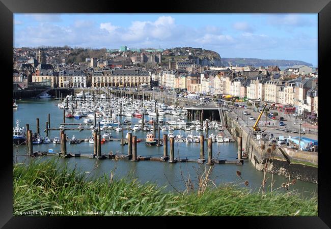 Picturesque Dieppe Harbour, Normandy, France Framed Print by Imladris 