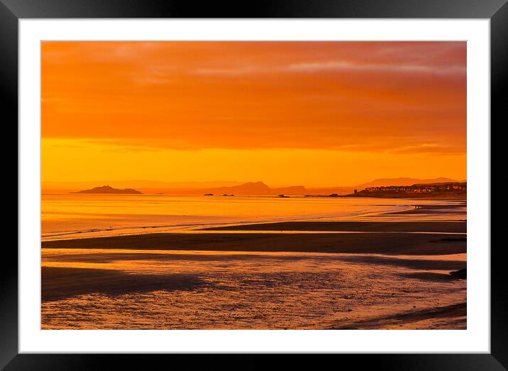 Sunrise over Kirkcaldy Beach Framed Mounted Print by Andrew Beveridge