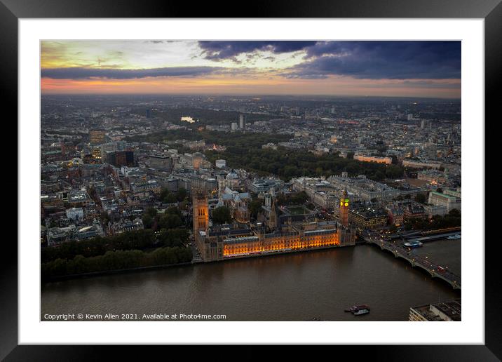 Westminster Evening Framed Mounted Print by Kevin Allen