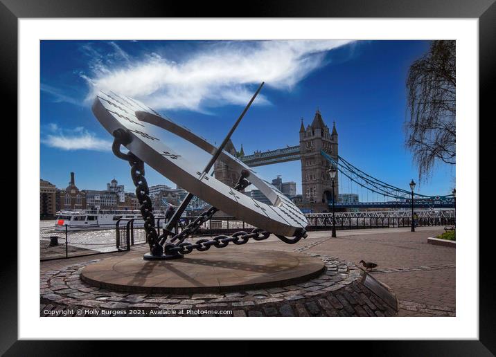 London Tower Bridge on the Thames  Framed Mounted Print by Holly Burgess