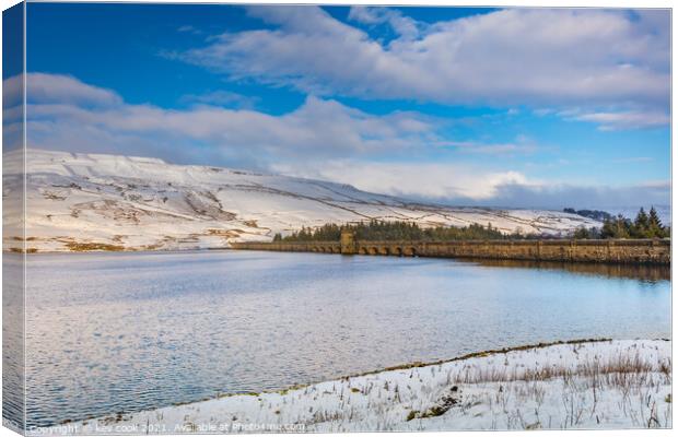 Scar house Dam in the snow Canvas Print by kevin cook
