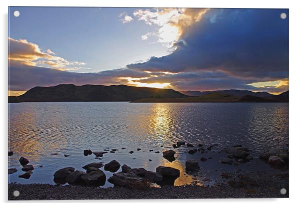 Sunset Scotland Acrylic by Jacqi Elmslie