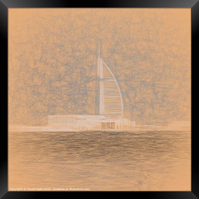 Burj AL Arab da Vinci Framed Print by David Pyatt