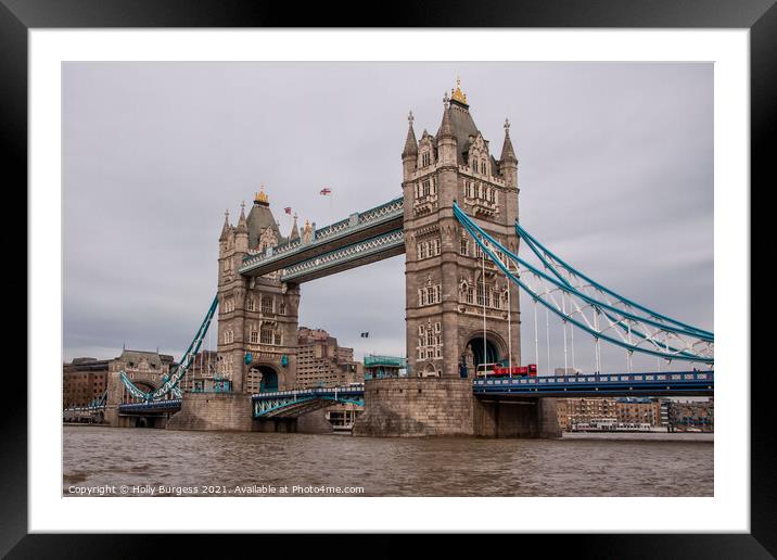 Tower bridge London on the river thames  Framed Mounted Print by Holly Burgess