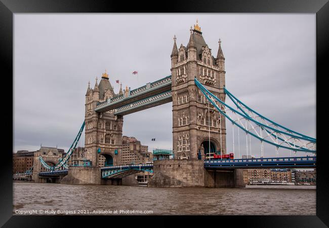 Tower bridge London on the river thames  Framed Print by Holly Burgess